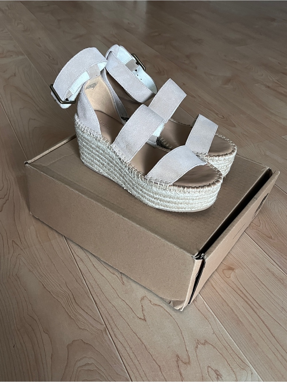 Soludos Palma Platform Suede Espadrille Wedge Sandals with Ankle Strap NIB - Picture 2 of 8